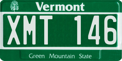 VT license plate XMT146