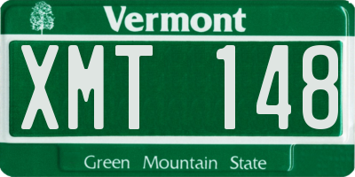 VT license plate XMT148