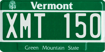 VT license plate XMT150