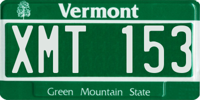 VT license plate XMT153