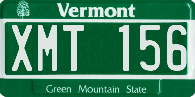 VT license plate XMT156