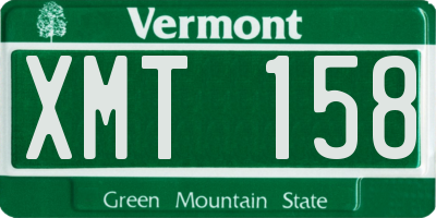 VT license plate XMT158