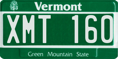 VT license plate XMT160