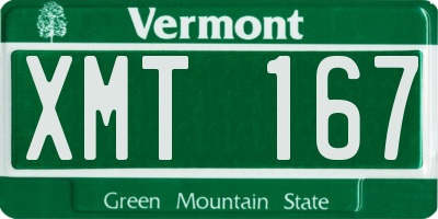 VT license plate XMT167