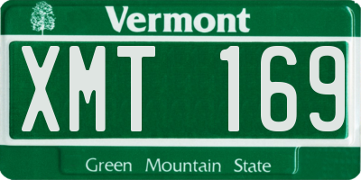 VT license plate XMT169