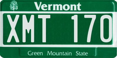 VT license plate XMT170