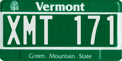VT license plate XMT171