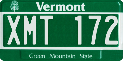 VT license plate XMT172