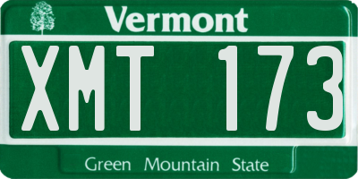 VT license plate XMT173