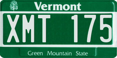 VT license plate XMT175