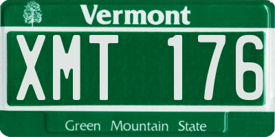 VT license plate XMT176