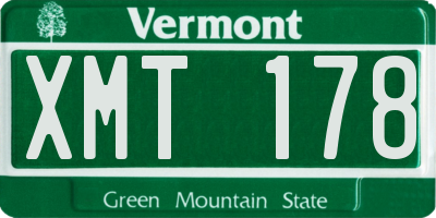 VT license plate XMT178