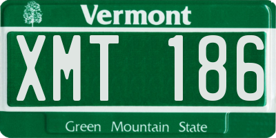 VT license plate XMT186