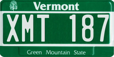 VT license plate XMT187