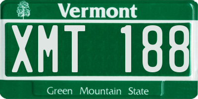 VT license plate XMT188