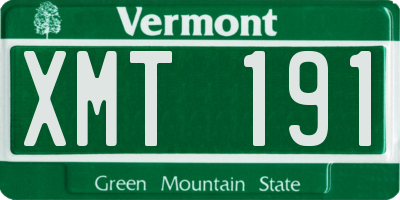 VT license plate XMT191