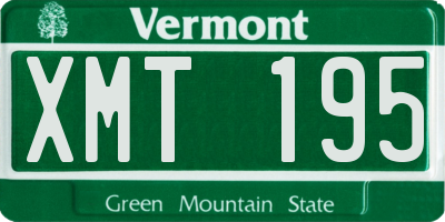 VT license plate XMT195