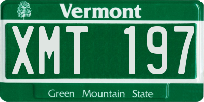 VT license plate XMT197