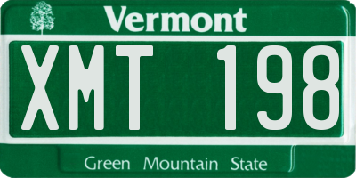 VT license plate XMT198