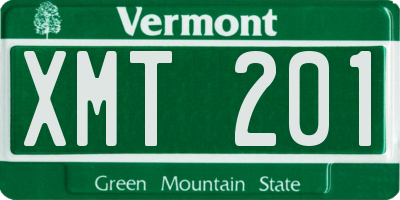 VT license plate XMT201