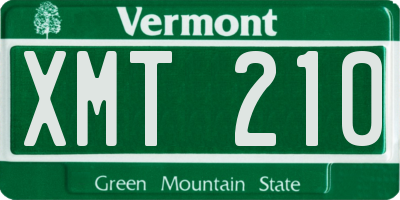 VT license plate XMT210