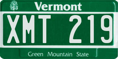 VT license plate XMT219