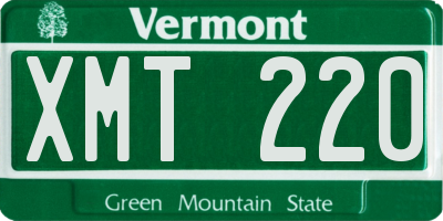 VT license plate XMT220