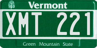 VT license plate XMT221