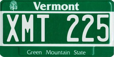 VT license plate XMT225