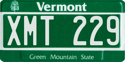 VT license plate XMT229