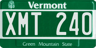 VT license plate XMT240