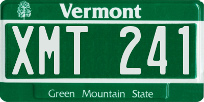 VT license plate XMT241
