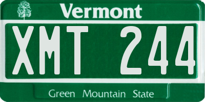 VT license plate XMT244