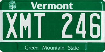 VT license plate XMT246