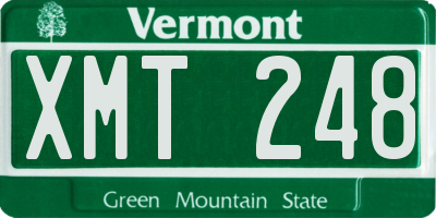 VT license plate XMT248
