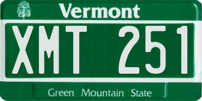 VT license plate XMT251