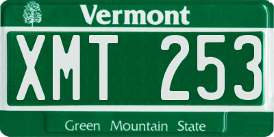 VT license plate XMT253