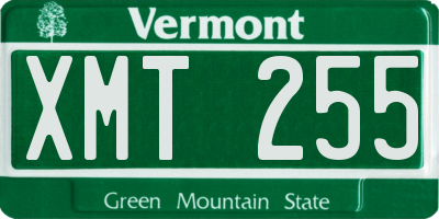 VT license plate XMT255