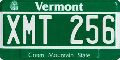 VT license plate XMT256