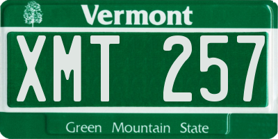 VT license plate XMT257