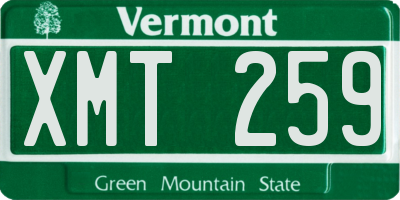 VT license plate XMT259