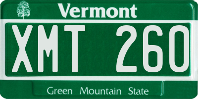 VT license plate XMT260