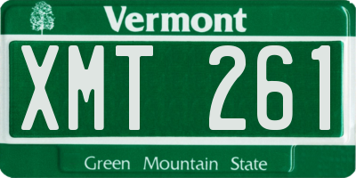 VT license plate XMT261