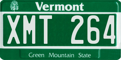 VT license plate XMT264