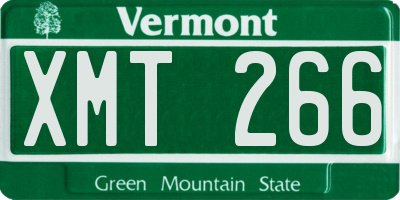 VT license plate XMT266