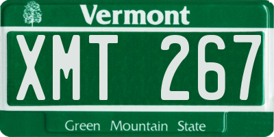 VT license plate XMT267