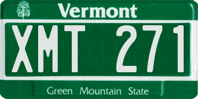 VT license plate XMT271