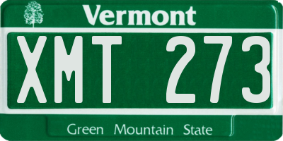 VT license plate XMT273