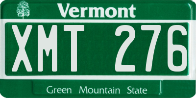 VT license plate XMT276