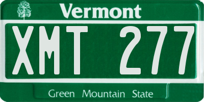 VT license plate XMT277